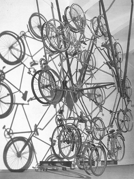 Peter Weibel: <i>Das Rad des Realen</i>, 1988, <i>Constructed Art History</i> (installation view), Museum der Angewandten Kunst (MAK), Vienna; courtesy the artist